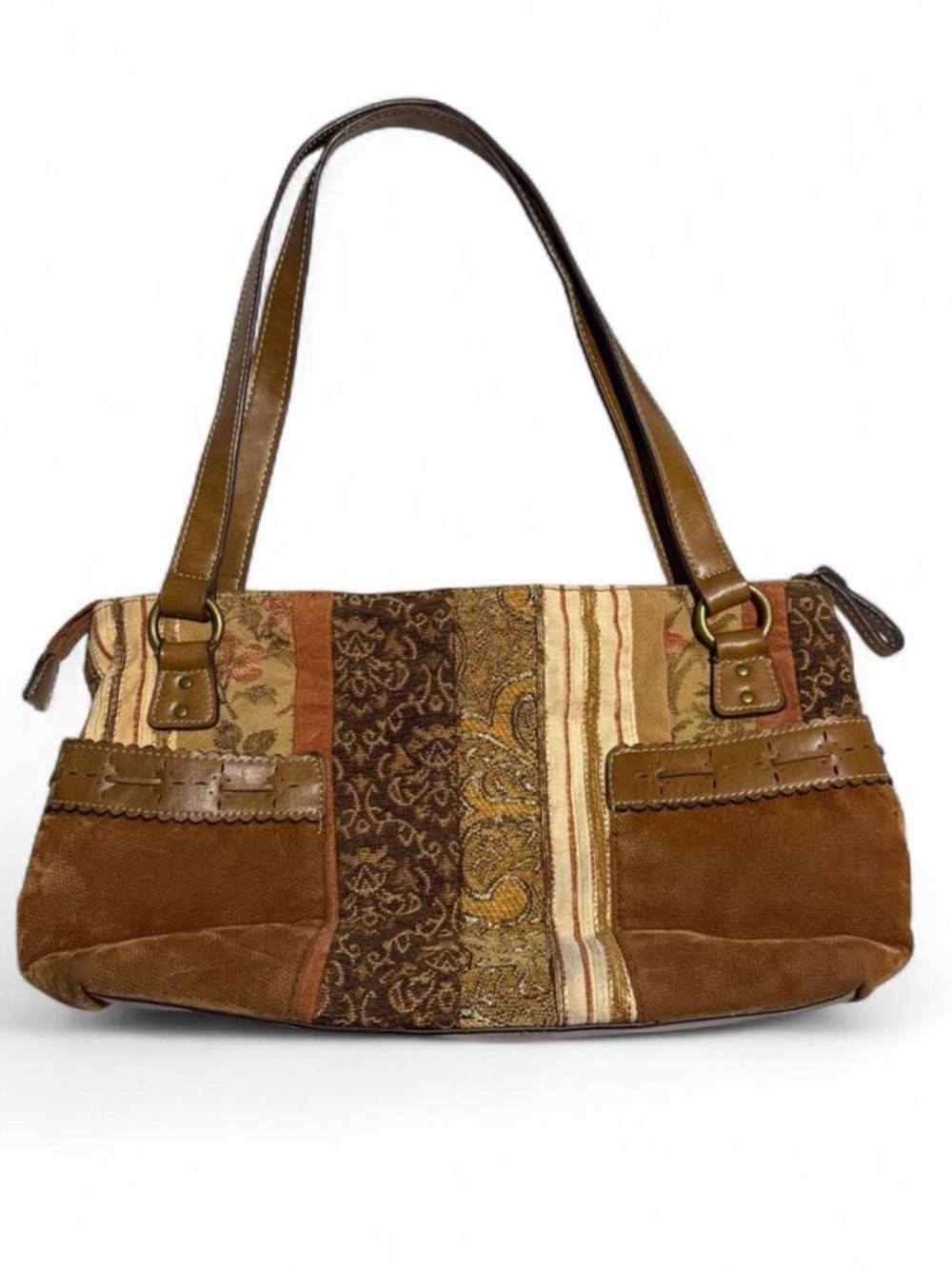 Madison Studio Brown Patchwork Shoulder Bag